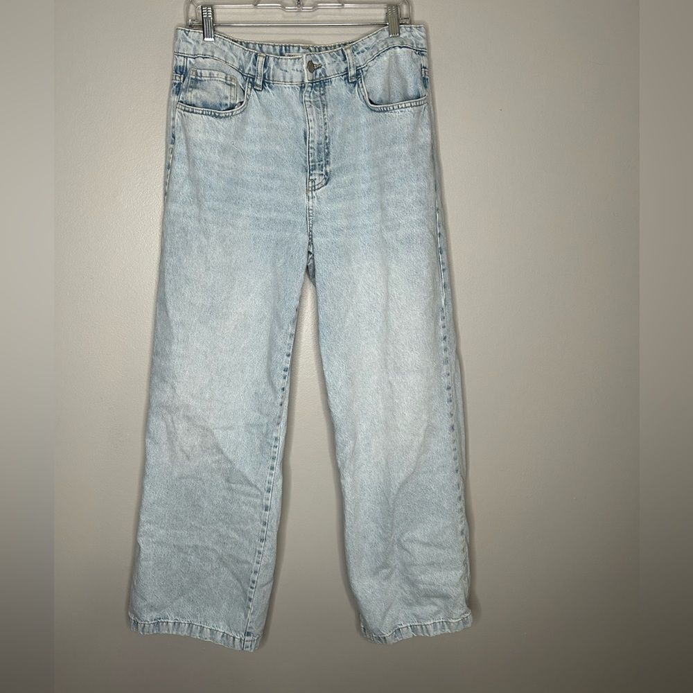Zara Wide Leg Light Wash Jeans NWOT